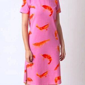 Rachel Antonoff Sammy T-Shirt Dress in Prawn Print